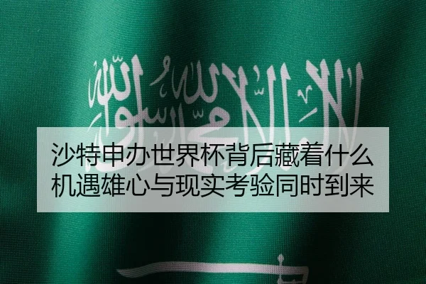 沙特申办世界杯背后藏着什么 机遇雄心与现实考验同时到来